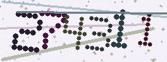 CAPTCHA mit sechs verzerrten Ziffern
